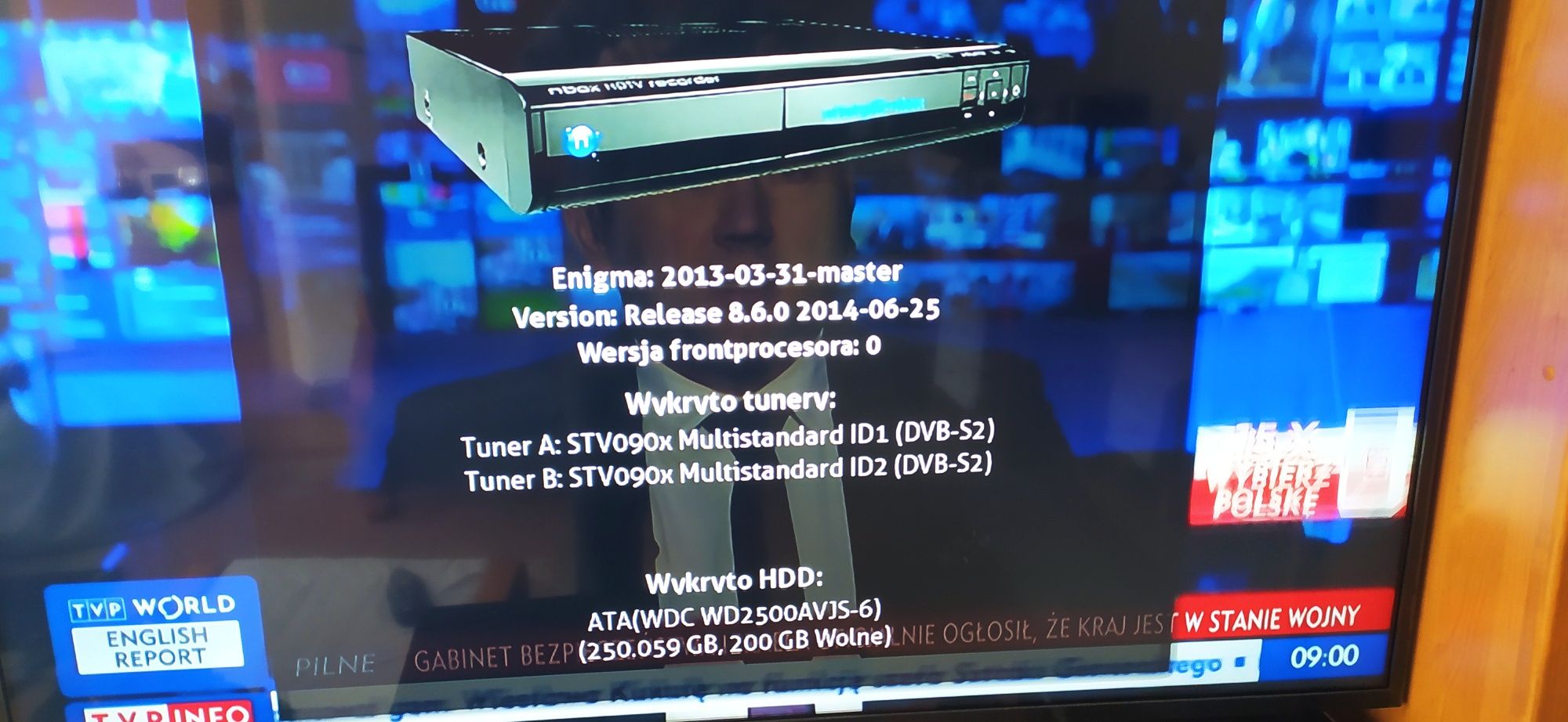 Dekoder nBox HDTV ITI-5800SX Enigma 250GB HDD