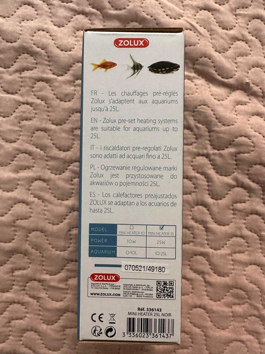 Zolux aquaya grzałka z termostatem 25w akwarium