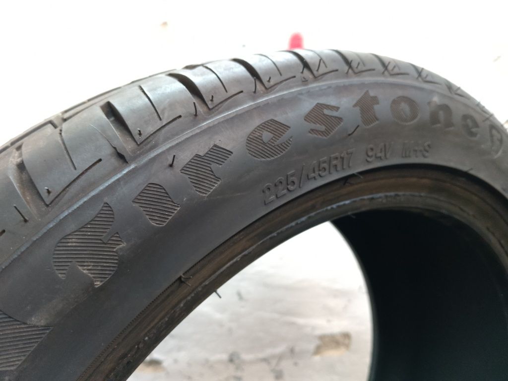 Пара літніх шин Firestone Firehawk AS 225/45 R17 2021 рік 8 мм