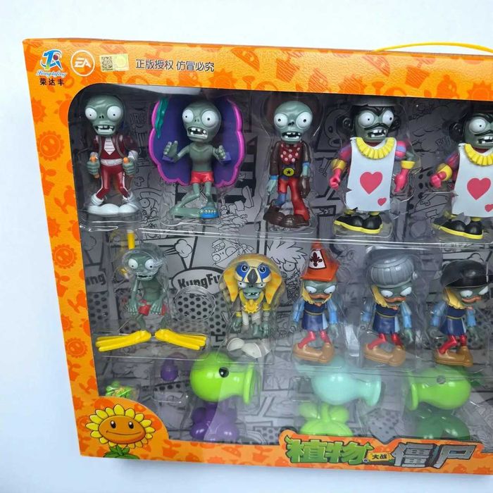 Величезний дитячий набір фігурок рослини проти Зомбі у великій коробці