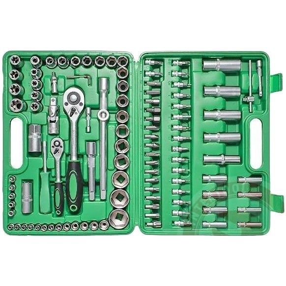 Набор инструмента Intertool 1/2",1/4" 108 шт сб, 8-32 мм с трещоткой