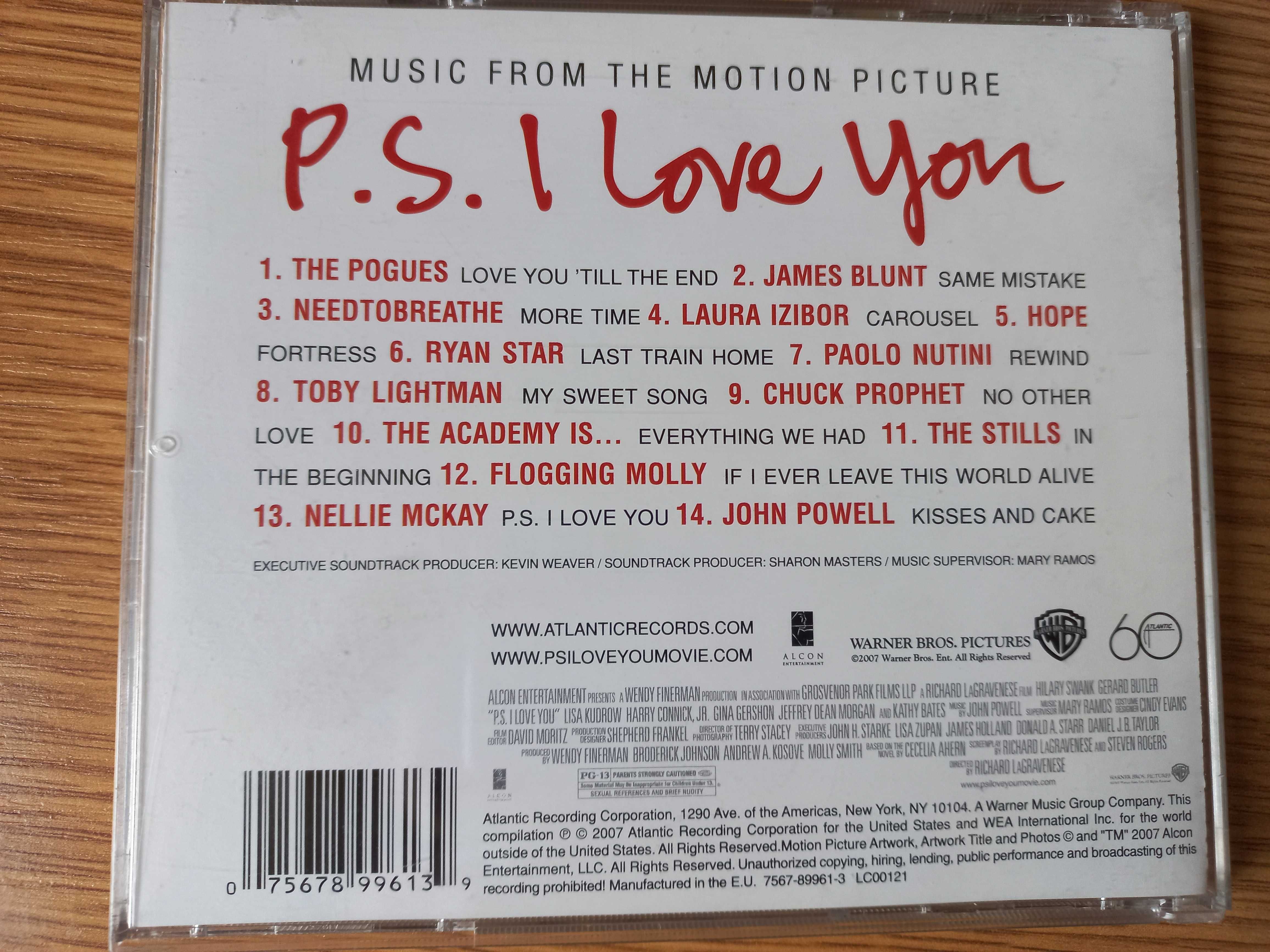 !!! druga płyta CD za 5 zł !!! - muzyka filmowa z "P.S. I love you"