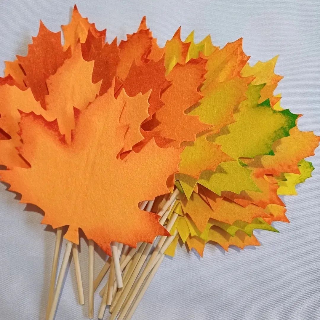 Осенний декор. Гирлянды из осенних листочков из фетра