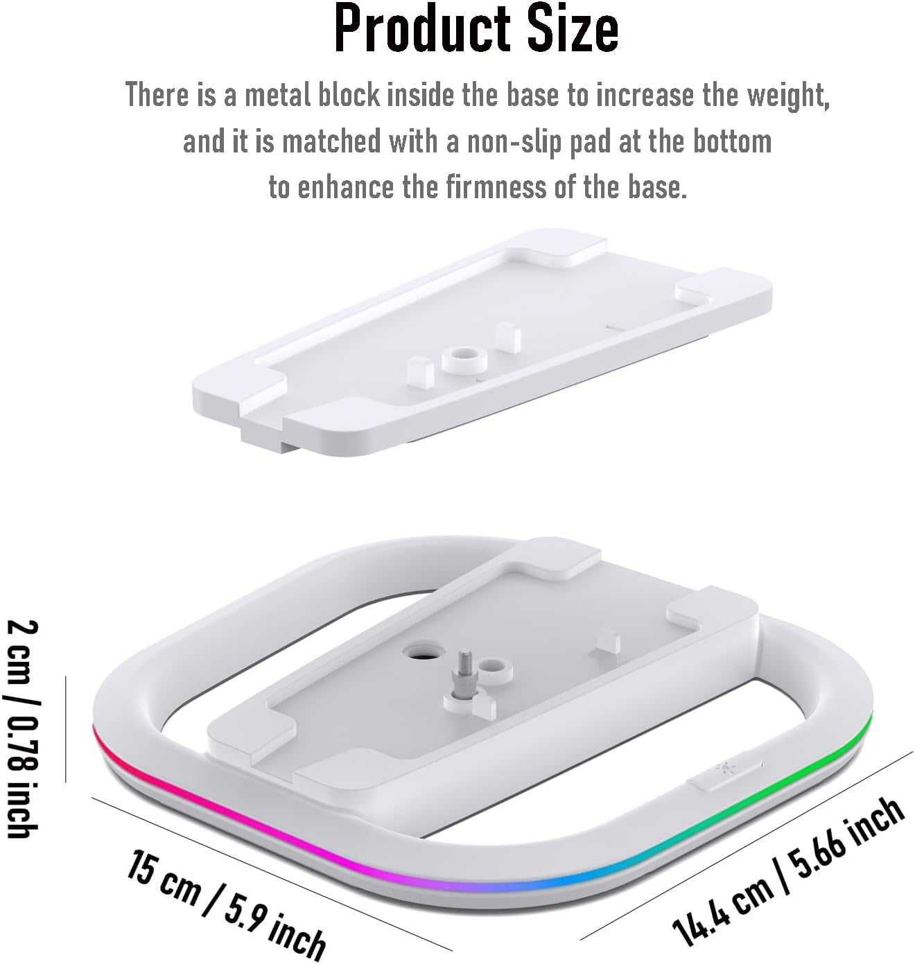 Pionowy stojak na konsolę PS5 Slim z oświetlenia RGB Antypoślizgowa