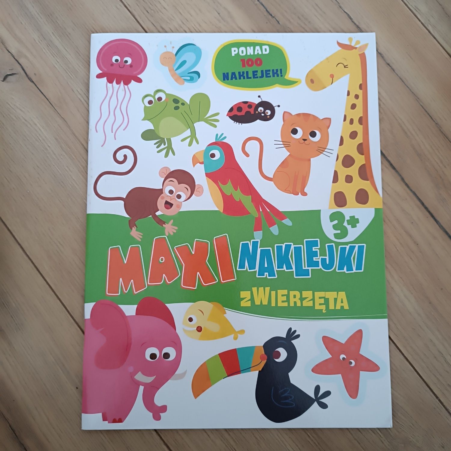 Książka dla dzieci Maxi naklejki zwierząta 3+