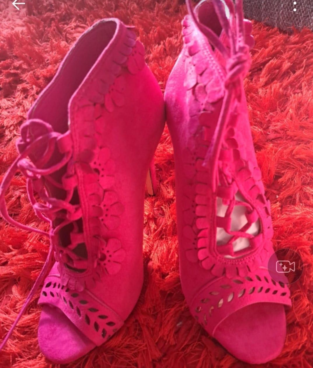 Buty na obcasie różowe
