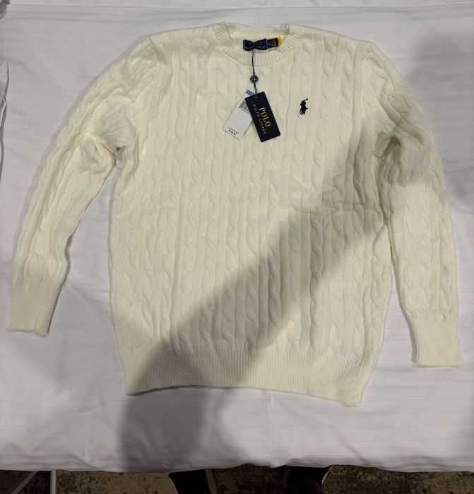Sweter Polo Ralph Lauren mleczny kremowy XL