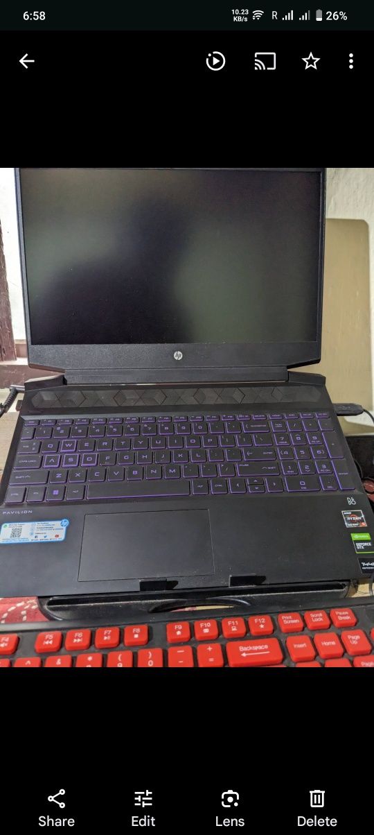 HP Pavilion Gaming laptop Ryzen 5, Nvidia , SSD