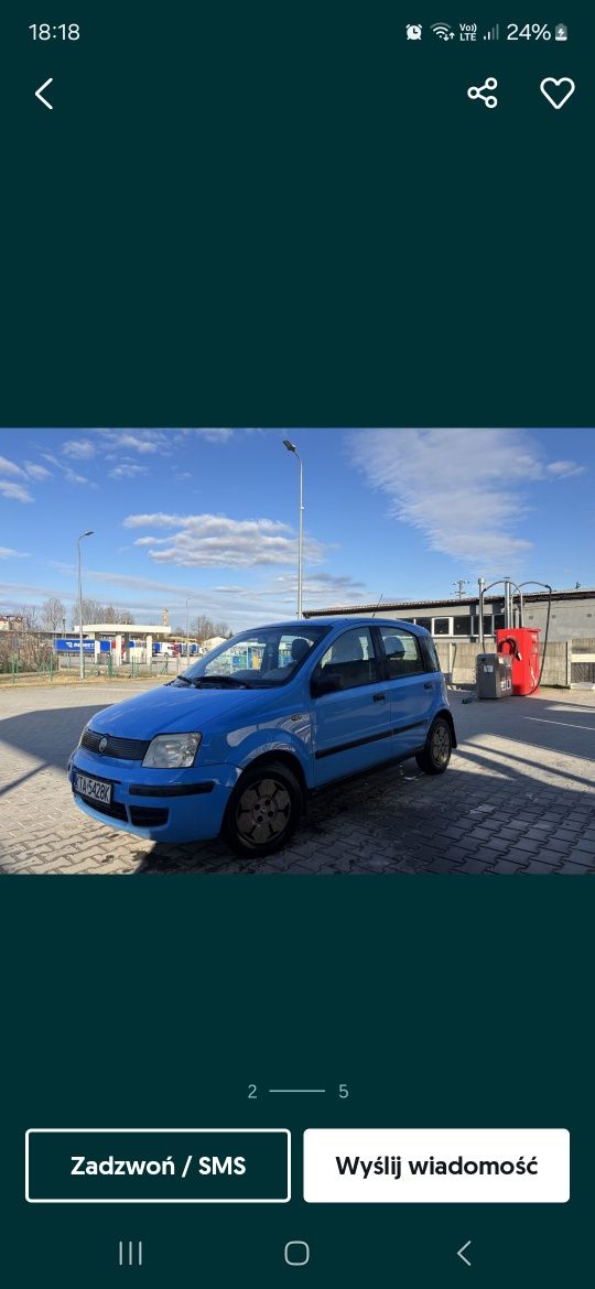 Sprzedam samochód Fiat Panda LPG +Benzyna  2004r