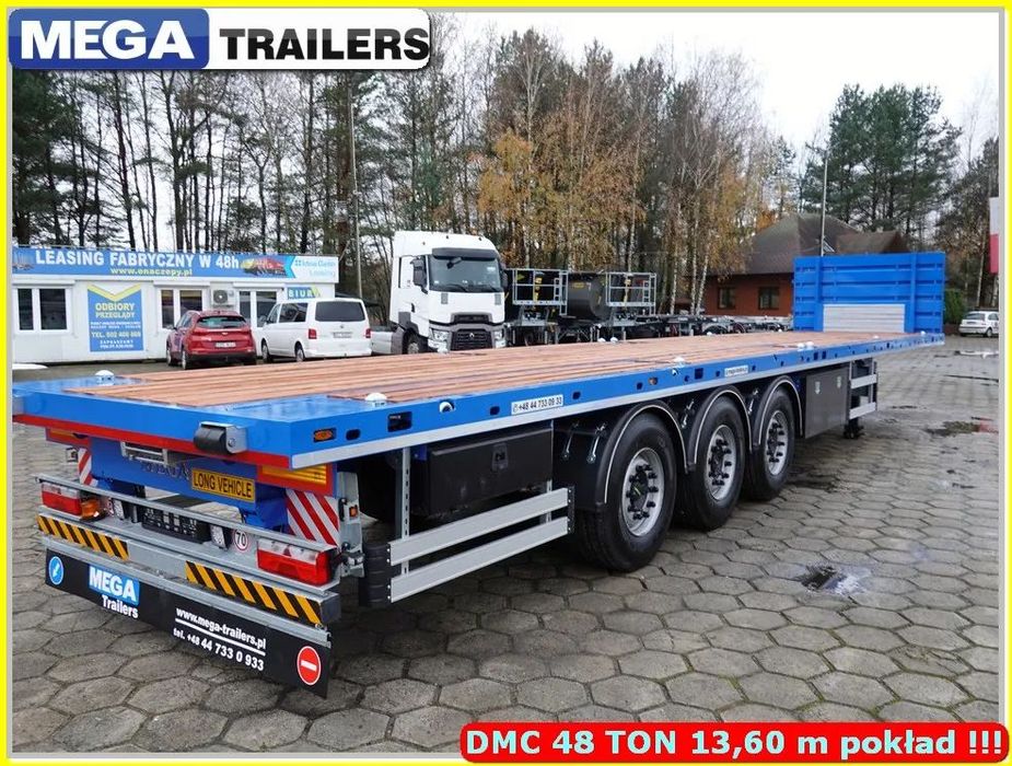 Platforma DMC 45 TON, PODŁOGA OMEGA, ZAMKI KONTENEROWE !!!  GOTOWA !!! 40 TON ład. ciężkie konstrukcje, maszyny, kontenery 20-40Ft