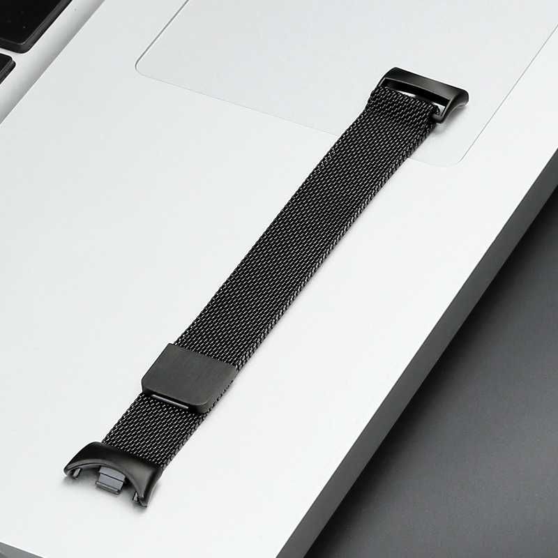 Ремінець для фітнес-браслету Xiaomi Mi Band 8 Чорний Сірий