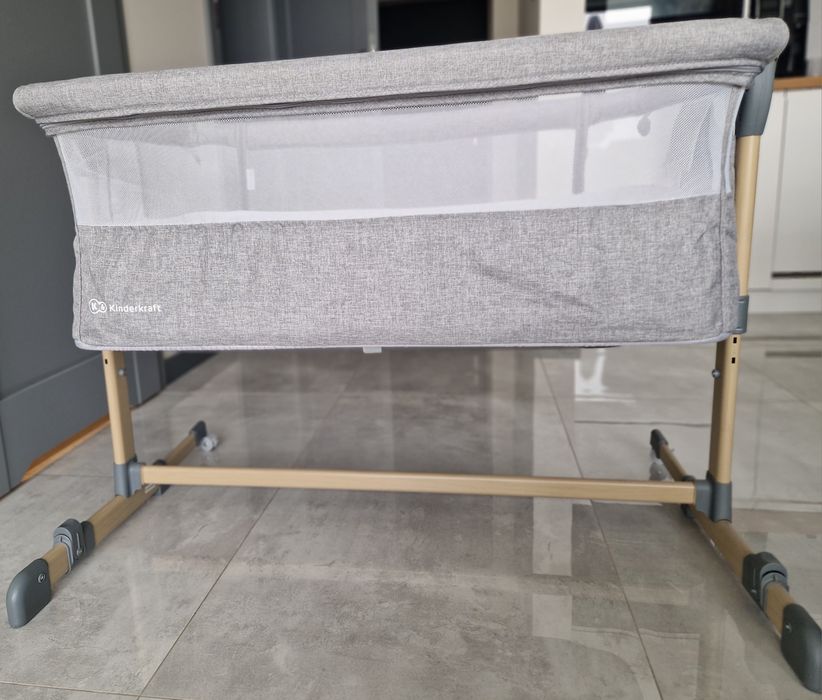 Łóżeczko dostawne Kinderkraft NESTE AIR szare; dostawka