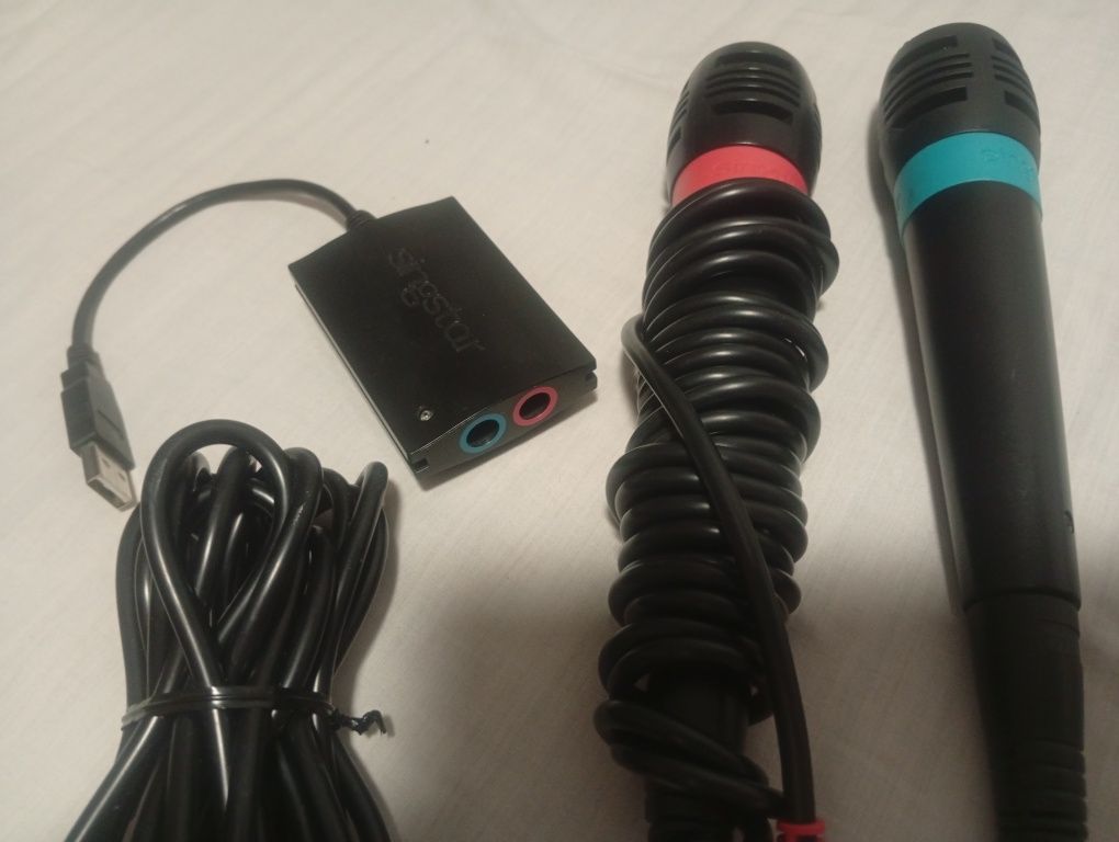 Mikrofony Singstar PS2 PS3 PS4 + Singstar ABBA PS3 Singstar MOTOWN PS3