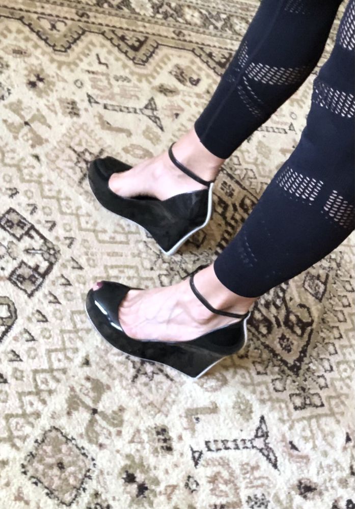 Czarno-białe buty na koturnie Melissa model Patchuli 37 Stan super
