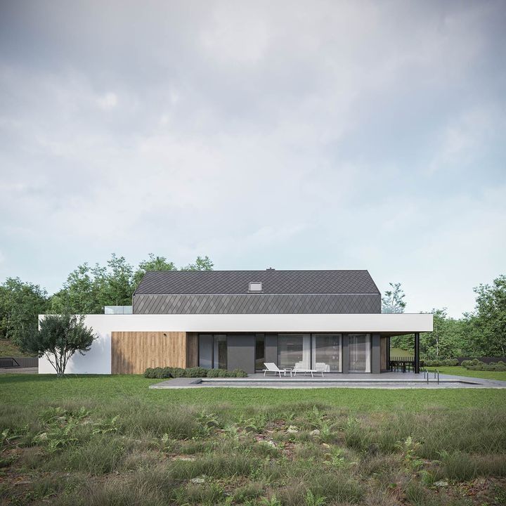 Projekt domu homekoncept 91 hk91 dom nowoczesny, nowoczesna stodoła