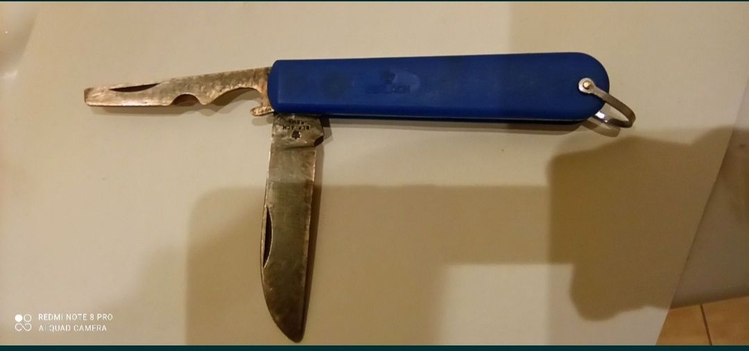 Nóż składany gerlach, wersja eksportowa, niebieskie okładki
