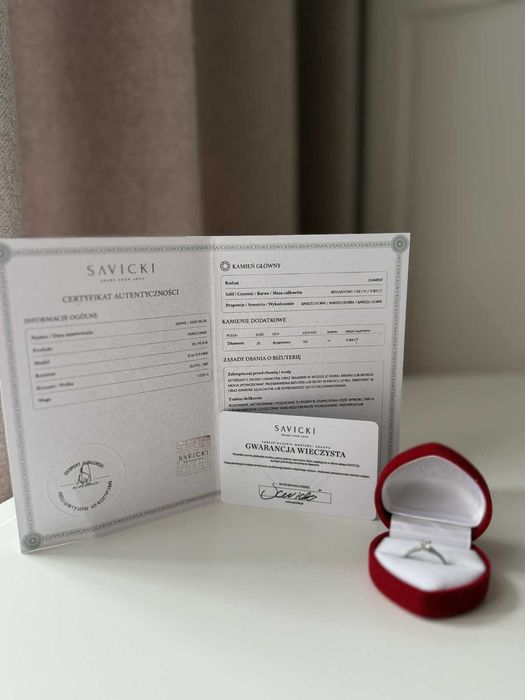 Savicki - Pierścionek zaręczynowy - Share Your Love: Białe złoto