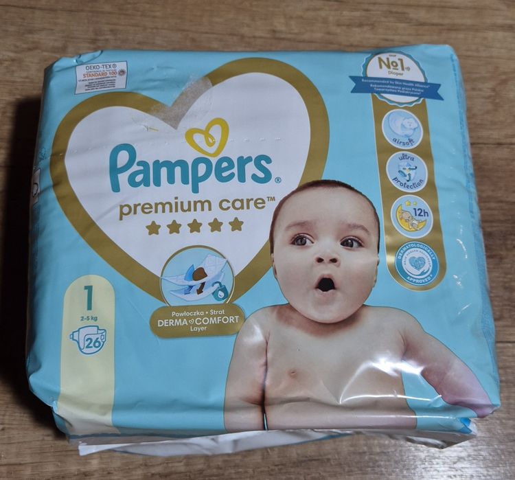 Pieluchy pampers premium care rozmiar 1 - 26 sztuk