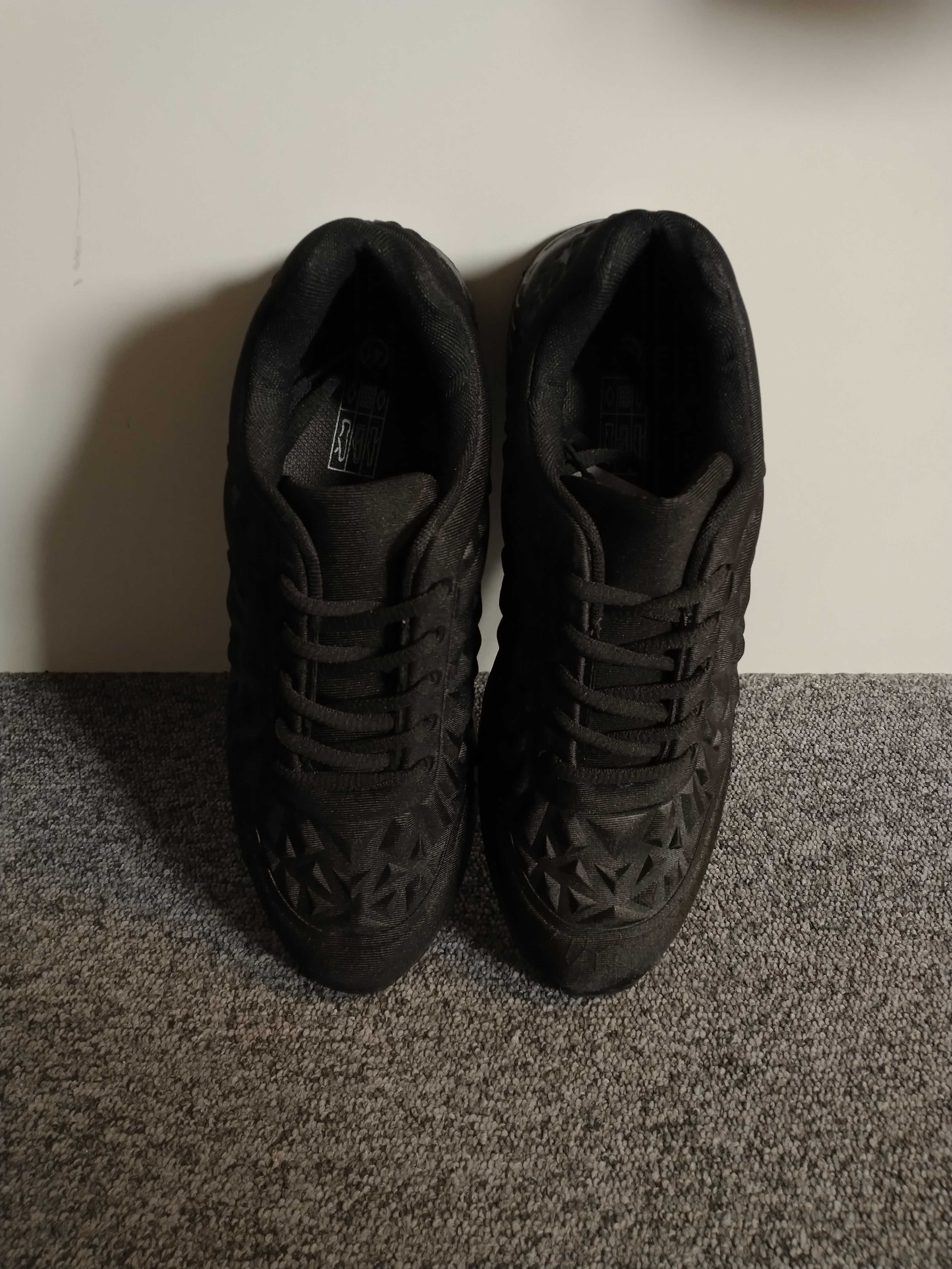 R. 41 buty sportowe męskie młodzieżowe czarne lekkie adidasy 3D nowe