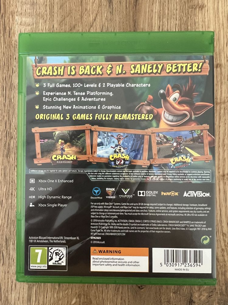 Gra Xbox One Crash Bandicoot Śliczna !!!