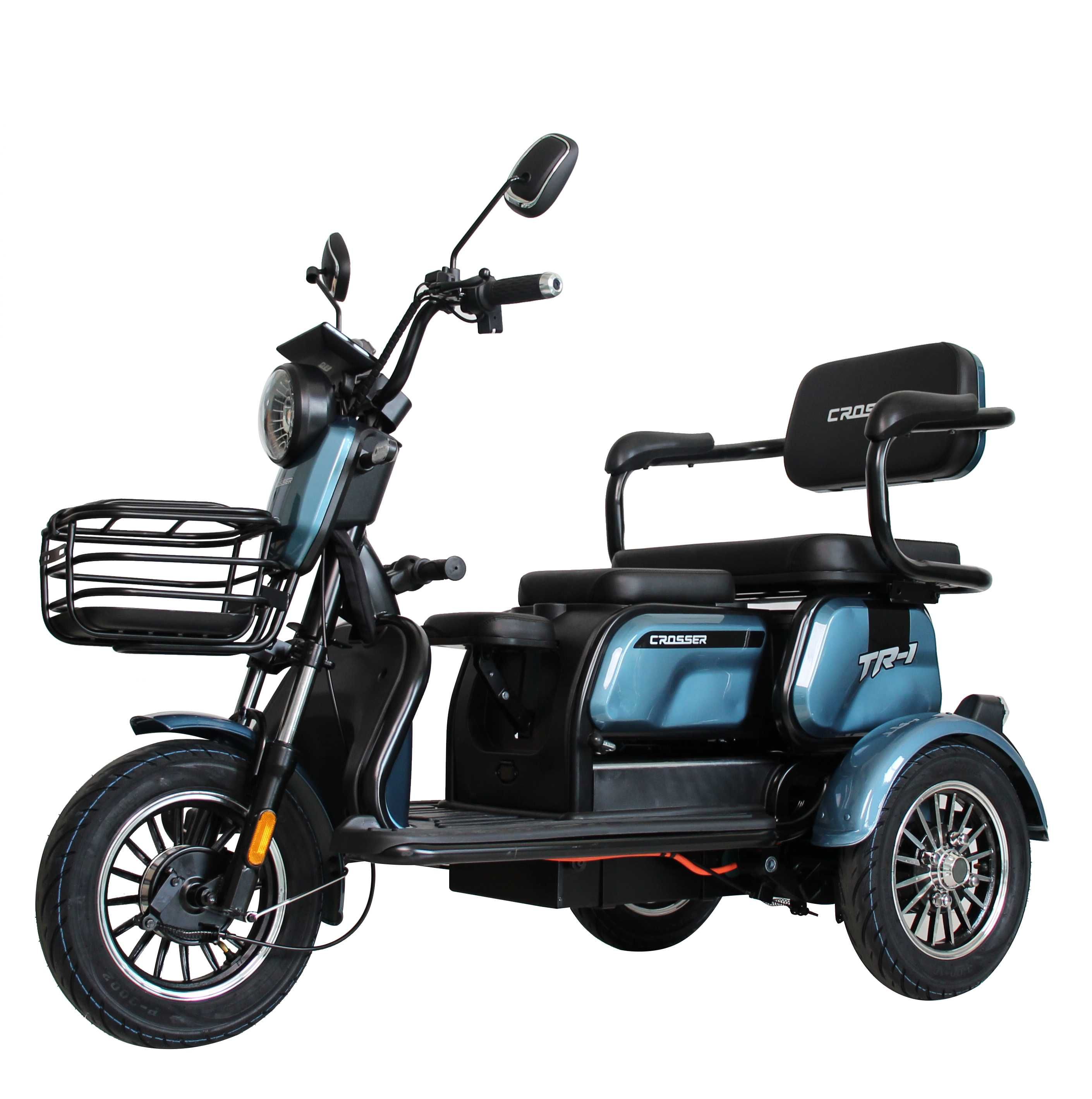 Триколісний електроскутер Crosser TR-1 PR0 (100W, 72V, 20Ah)