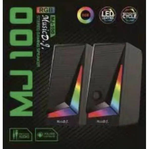 Компьютерные колонки с RGB, MUSIC DJ MJ-100A, колонки для ноутбука