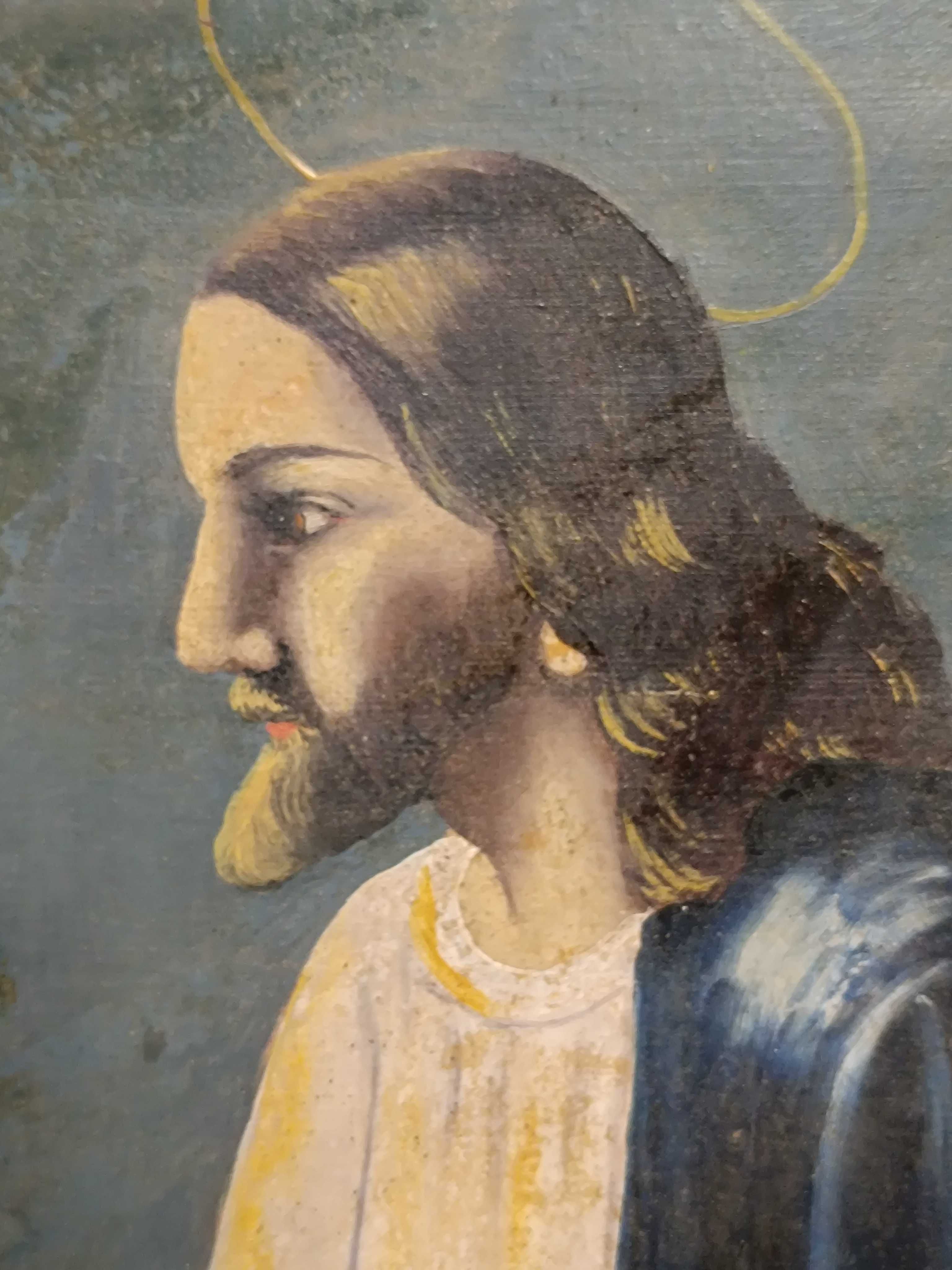 Картина Иисус на Оливной горе--холст бумага;редкая