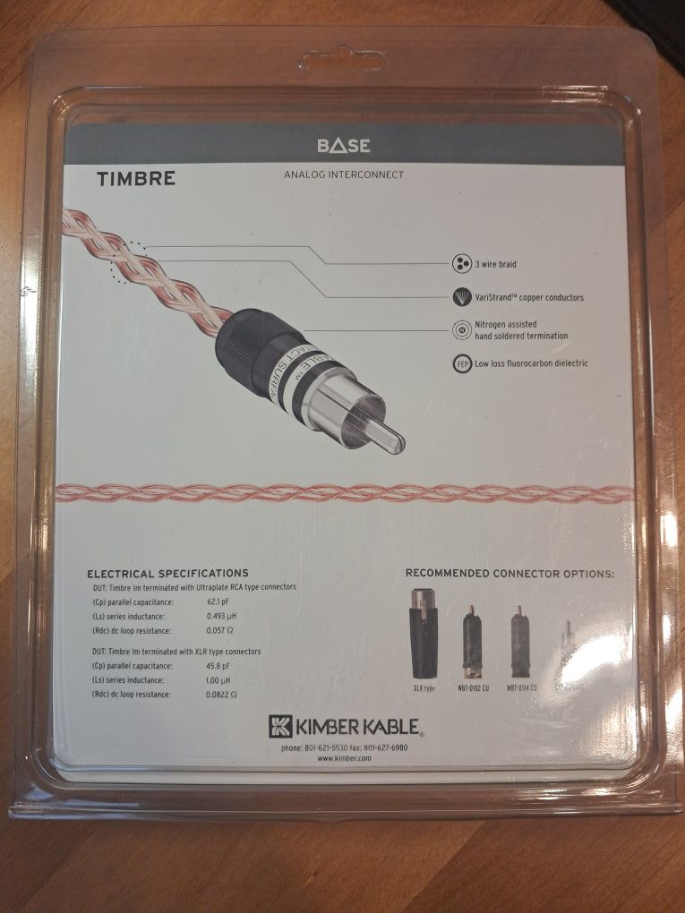 Kimber Kable Timbre interconnect analogowy 0,5 ultraplate