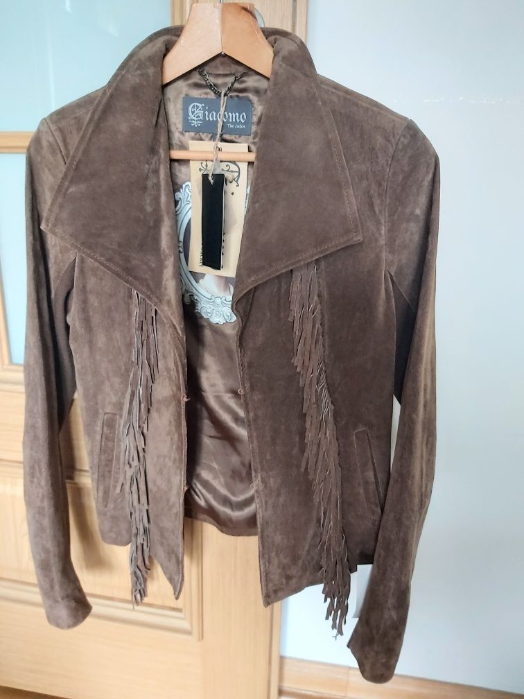 Giacomo The Jacket kurtka  skórzana  zamszowa damska r. L