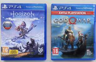Диск PS4 God of War, Horizon Zero Dawn