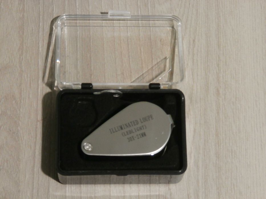 Ювелирная лупа Magnifier 21007 Увеличение 30Х,линза 21мм,LED подсветка