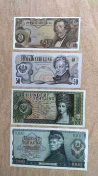 nowe piękne kopie banknoty szylingi Austria UNC