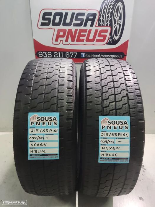2 pneus semi novos 215-65r16c nexen - oferta dos portes 100 euros
