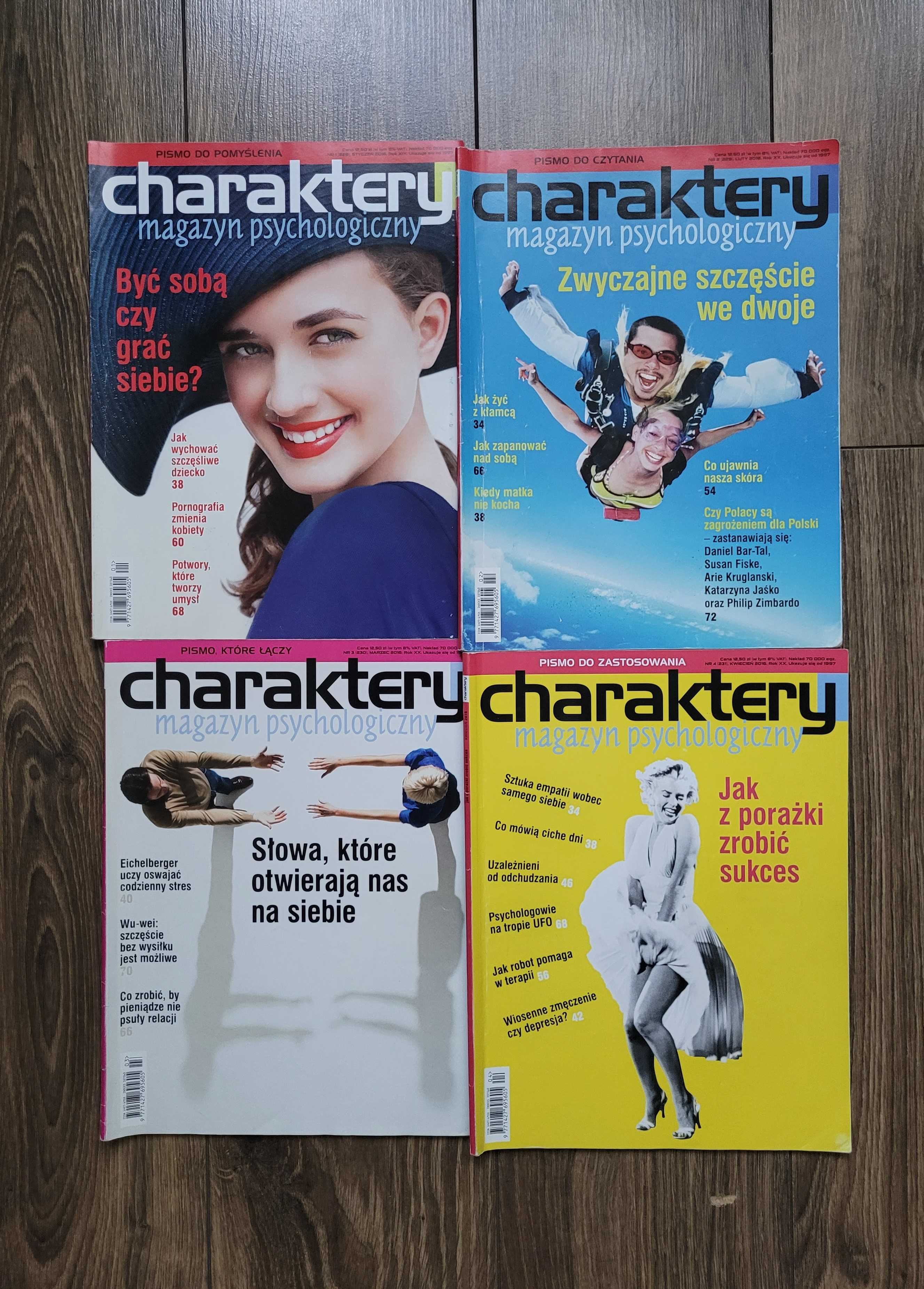 magazyn czasopismo Charaktery gazety cały 2016 rok - 12 numerów