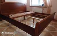 Łóżko drewniane stylizowane z materacami 180x200