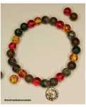 bracelet with gold-plated pendant, for wrist 19cm