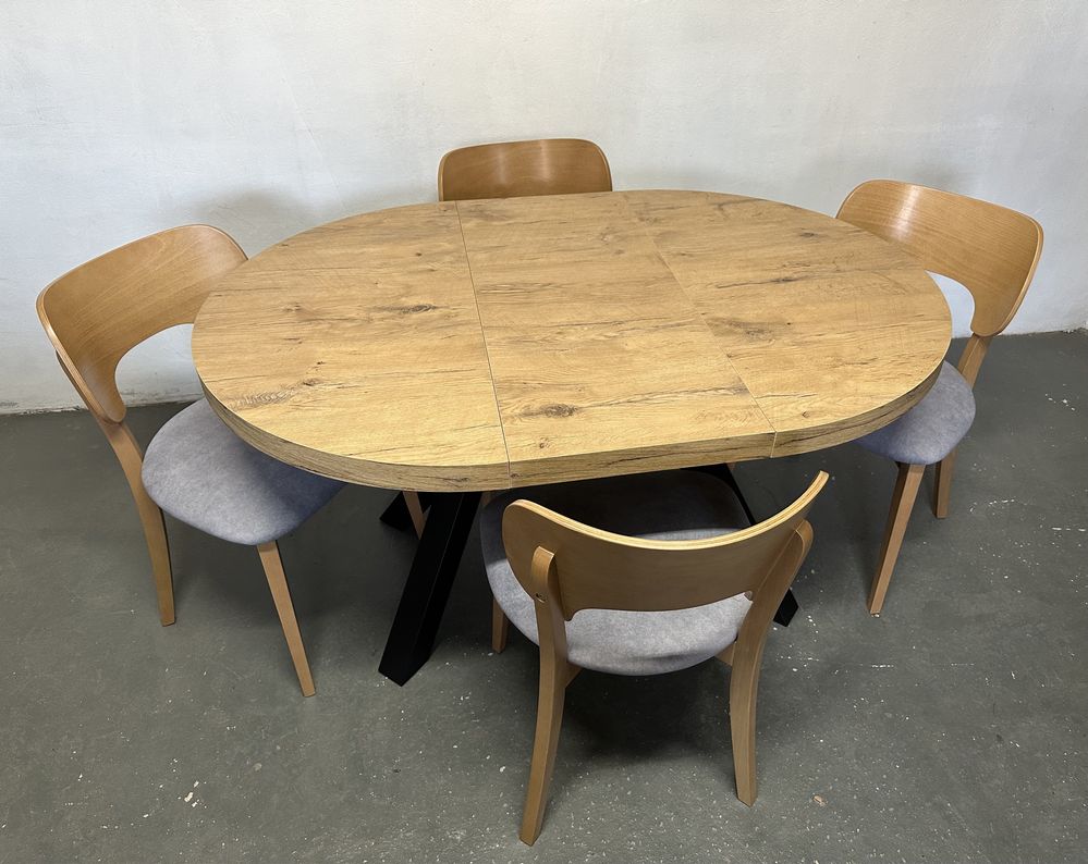Stół X rozkładany z krzesłami w stylu LOFT/INDUSTRIAL