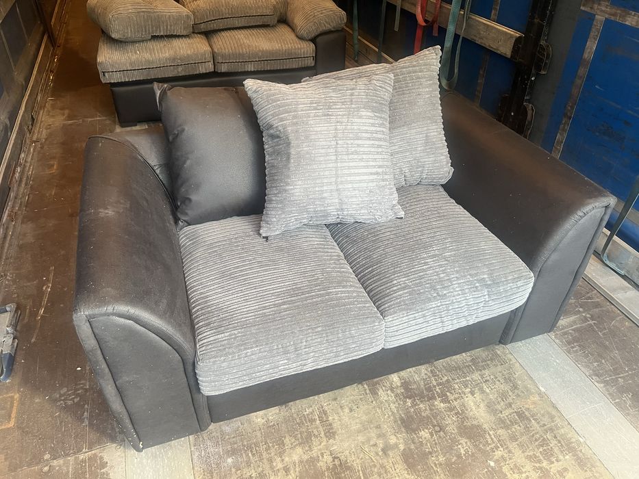 Sofa zamszowa eko skora 2 osobowa