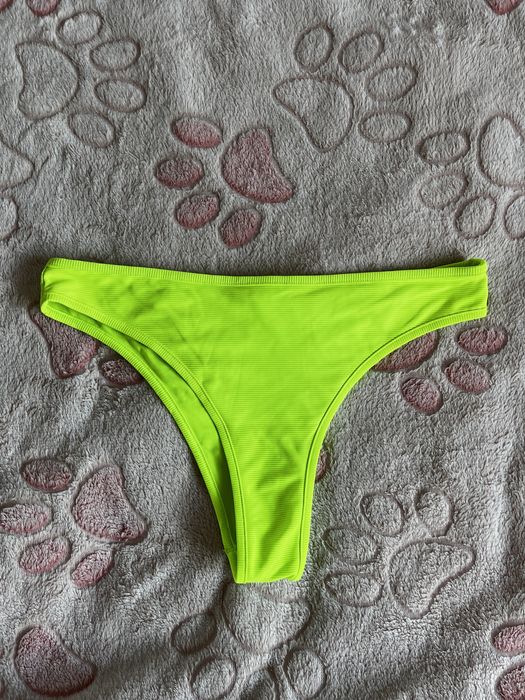 majtki kostium kąpielowy strój neonowe żółte wysokie s