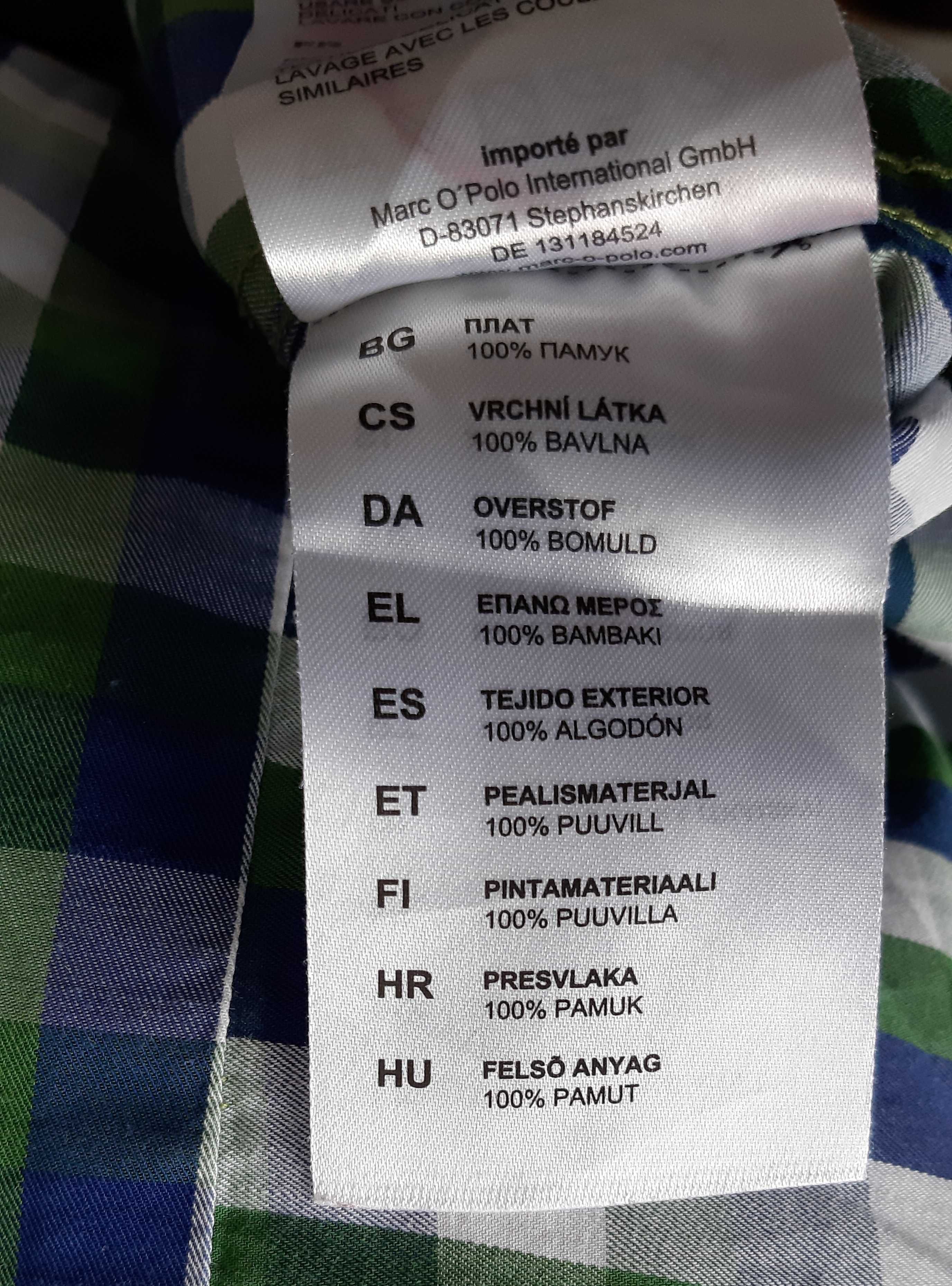 мужская рубашка MARC O"POLO L 41/42 REGULAR fit
