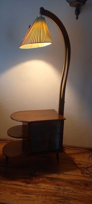 Lampa z barkiem z Fabryki Mebli Wilhelma Krechloka NRD lata 50 ub.w