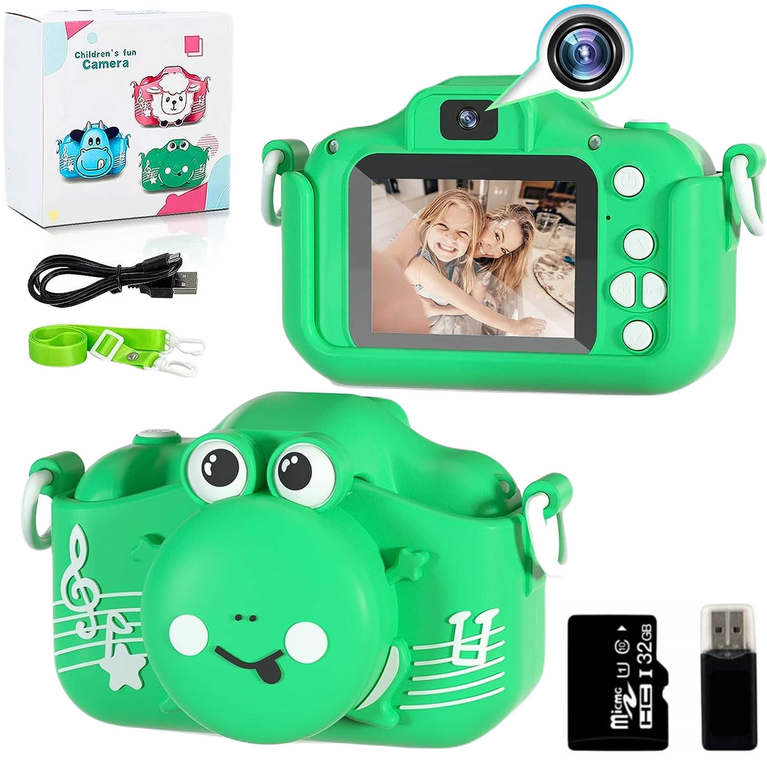 Aparat Cyfrowy dla Dzieci – Żabka + Karta Pamięci 32 GB