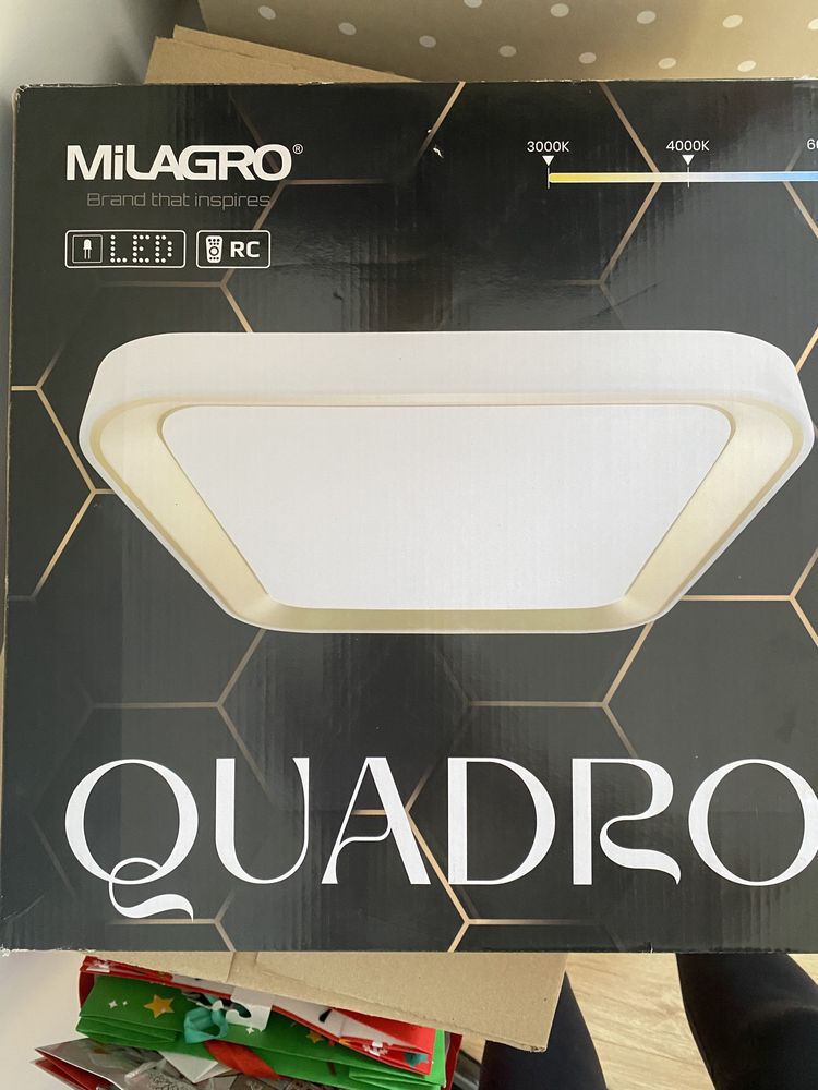 Lampa Quadro Milagro złota