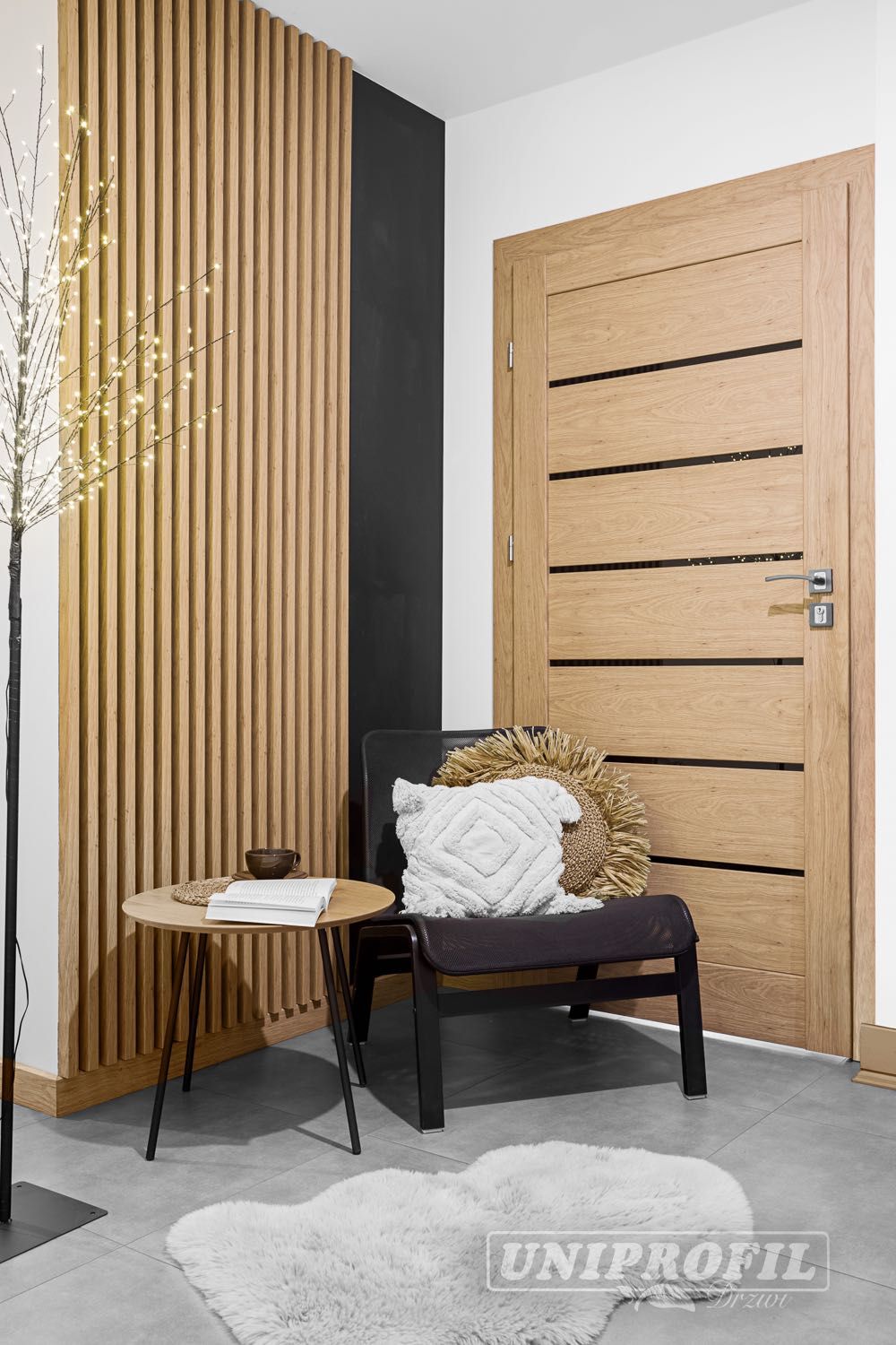 lamele akustyczne na filcu 40 cm x 260 cm na ścianę, sufit