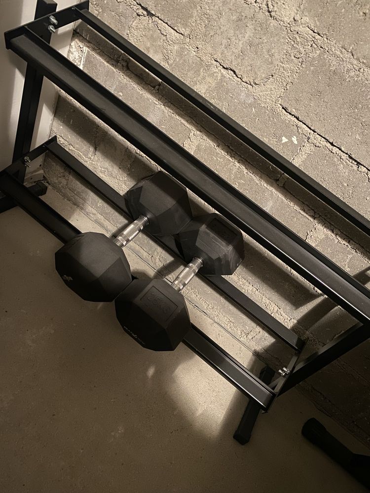Hantle żeliwne gumowane HEX 2x25kg