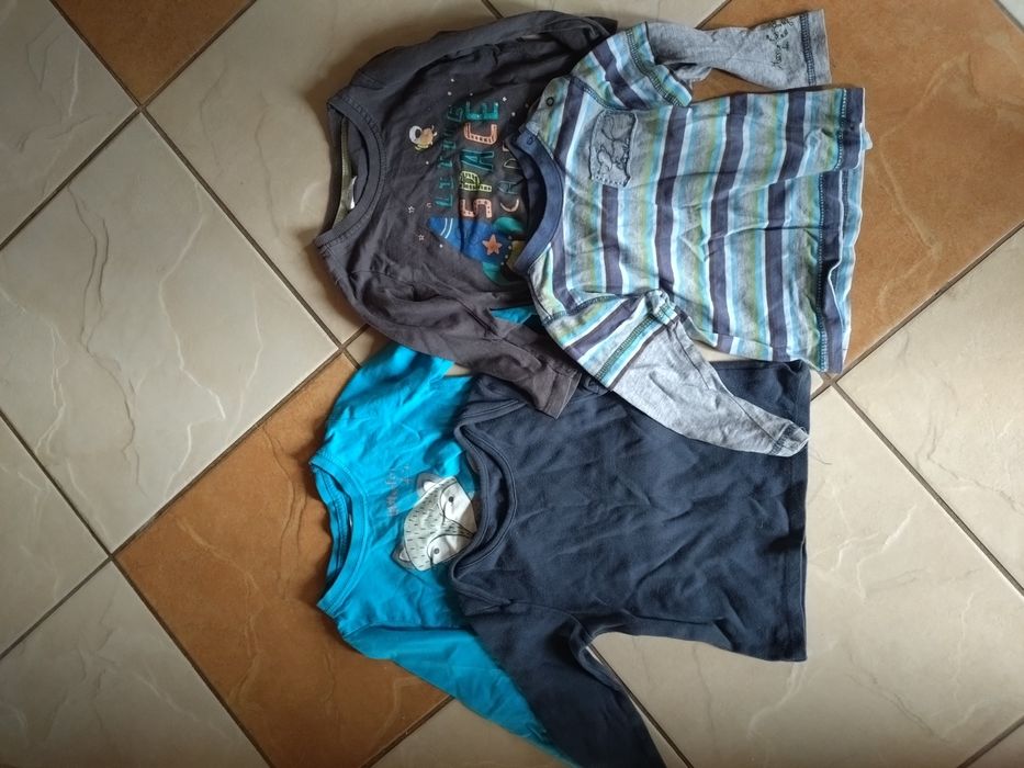 Podkoszulki długim rękawem chłopiec rozmiar 74