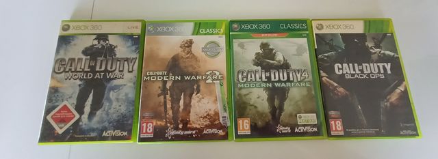 Xbox 360 kolekcja call of duty 4 , cod 2, world at war, Black ops