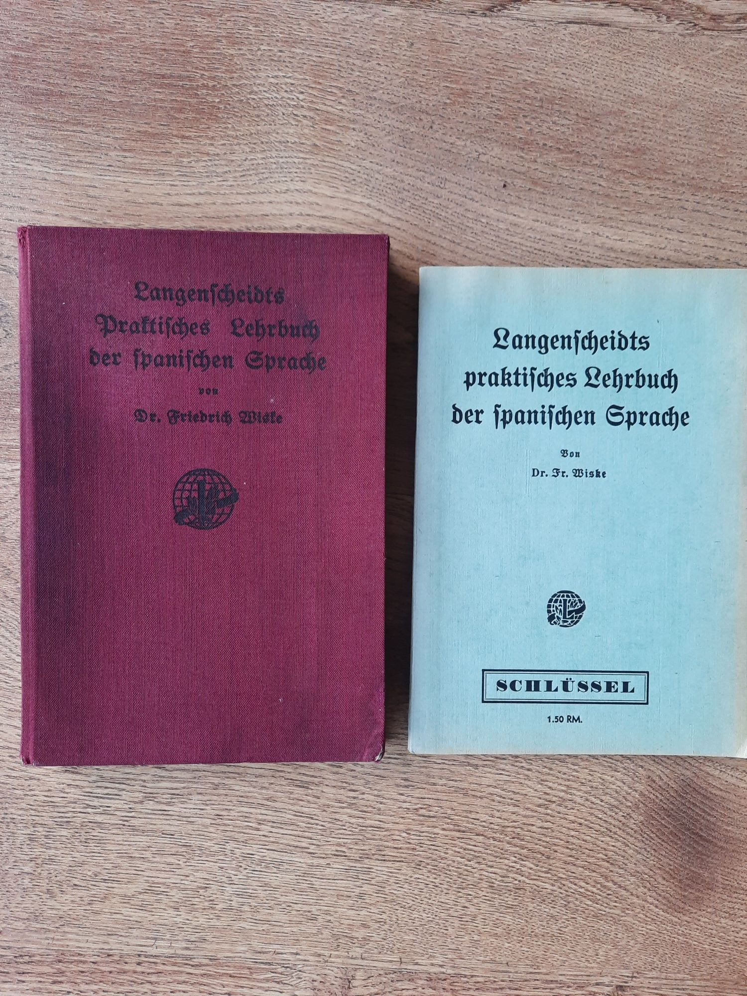 Langenscheidts . Lehrbuch der spanischen Sprache. 1932 . 2 Książki .