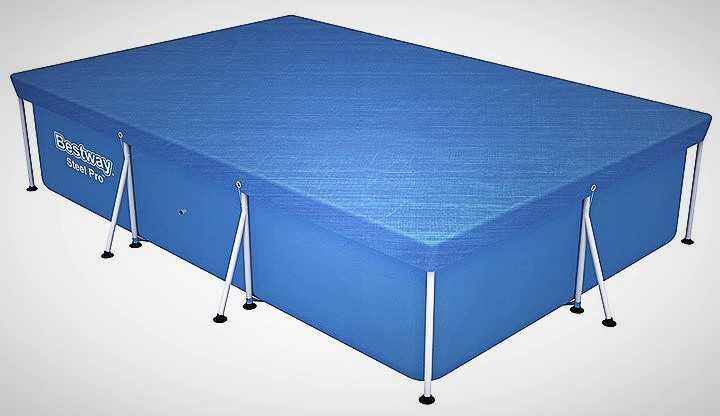 NOWY BASEN STELAŻOWY • ZESTAW 19w1 • Bestway 300x201 Mata + pokrywa