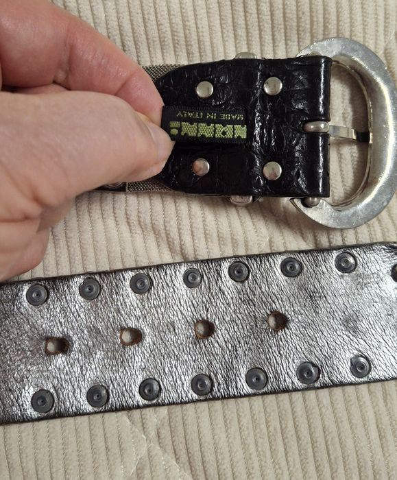 Ремень  метал , натуральная кожа.